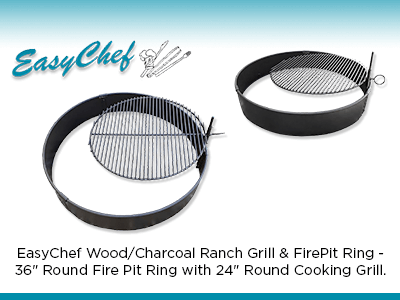 Sierra Products, Inc. EasyChef™ ECC36RGFP - Wood/Charcoal Ranch Grill & FirePit Ring